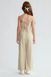 Enteritos Niña Largo Fiesta Beige