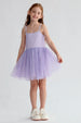 Vestido Niña Rib Tul Lila