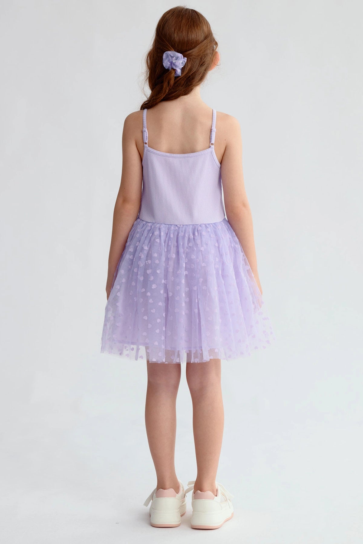 Vestido Niña Rib Tul Lila