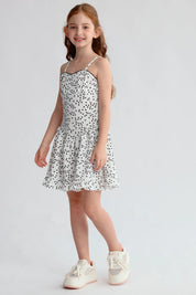 Vestido Niña Cintura Corte Blanco