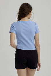 Polera Niña Con Argolla Celeste