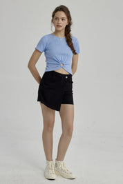 Polera Niña Con Argolla Celeste