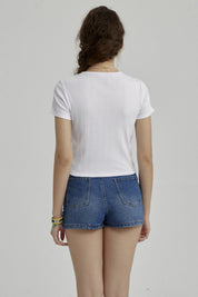 Polera Niña Con Argolla Blanco