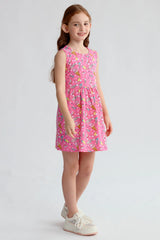 Vestido Niña Básico Toodler Fucsia