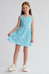 Vestido Niña Básico Toodler Celeste