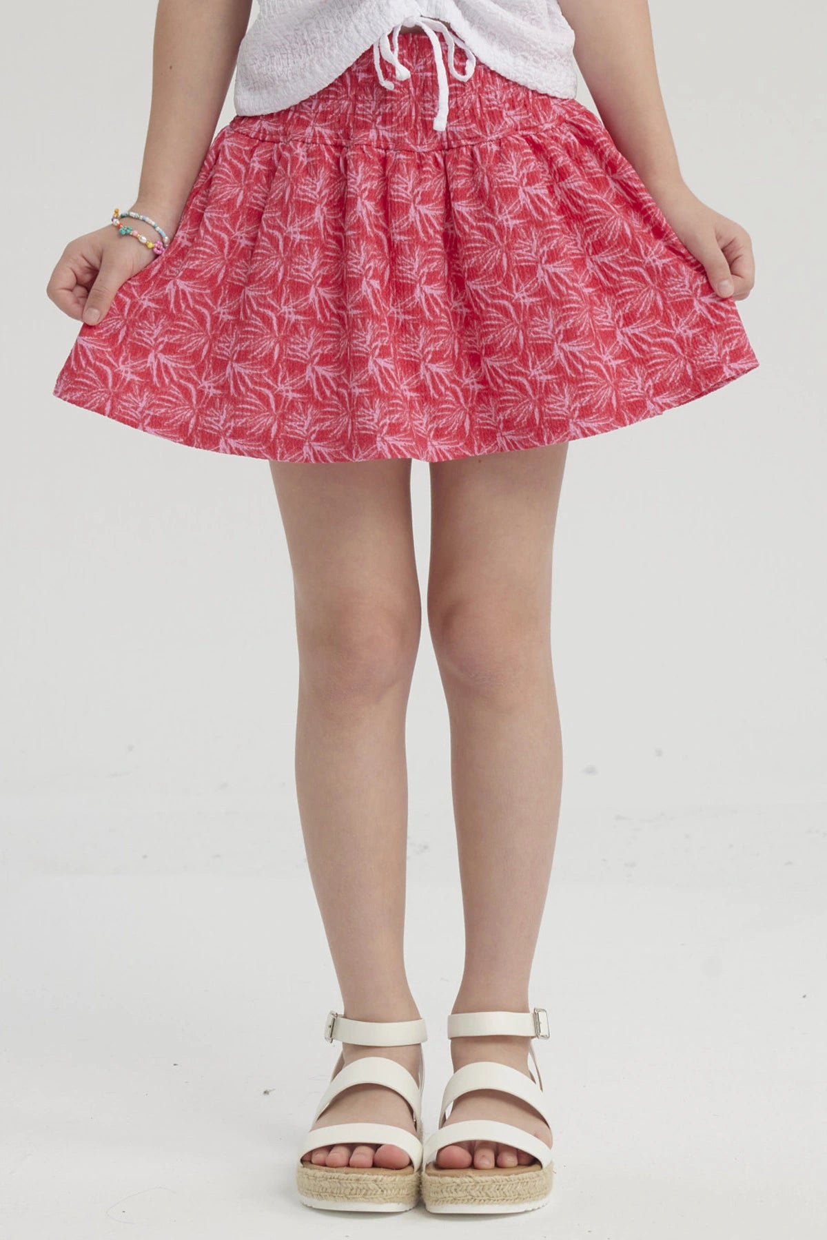 Falda Niña Short Pretina Panal Fucsia