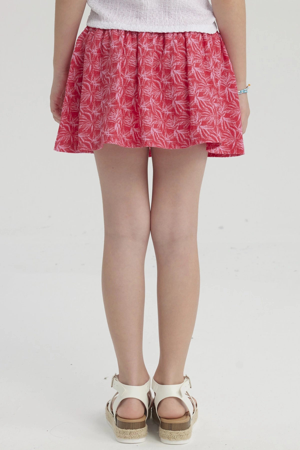 Falda Niña Short Pretina Panal Fucsia