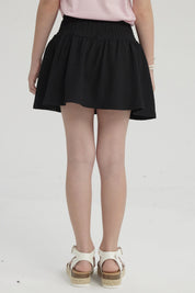 Falda Niña Short Pretina Panal Negro