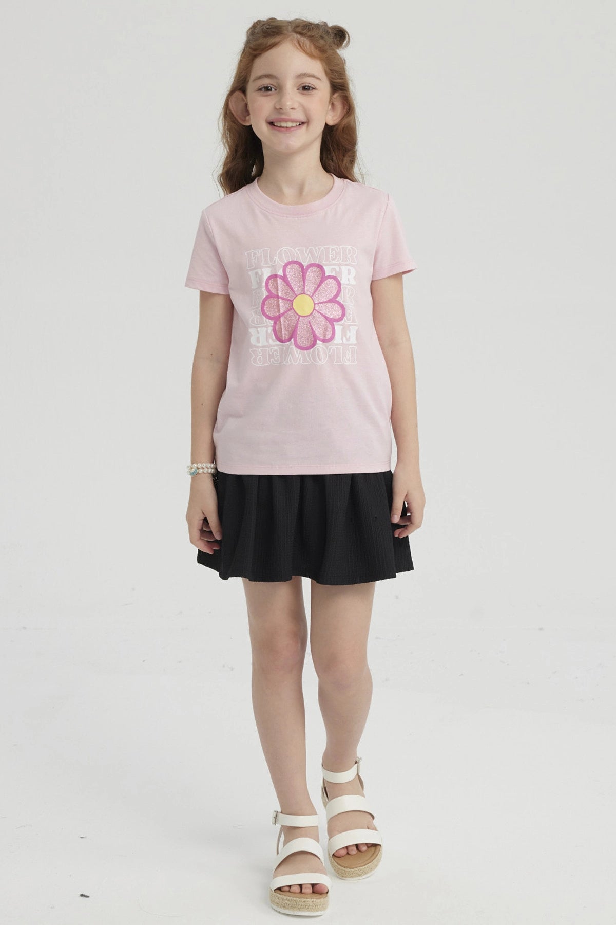 Falda Niña Short Pretina Panal Negro