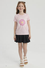 Falda Niña Short Pretina Panal Negro