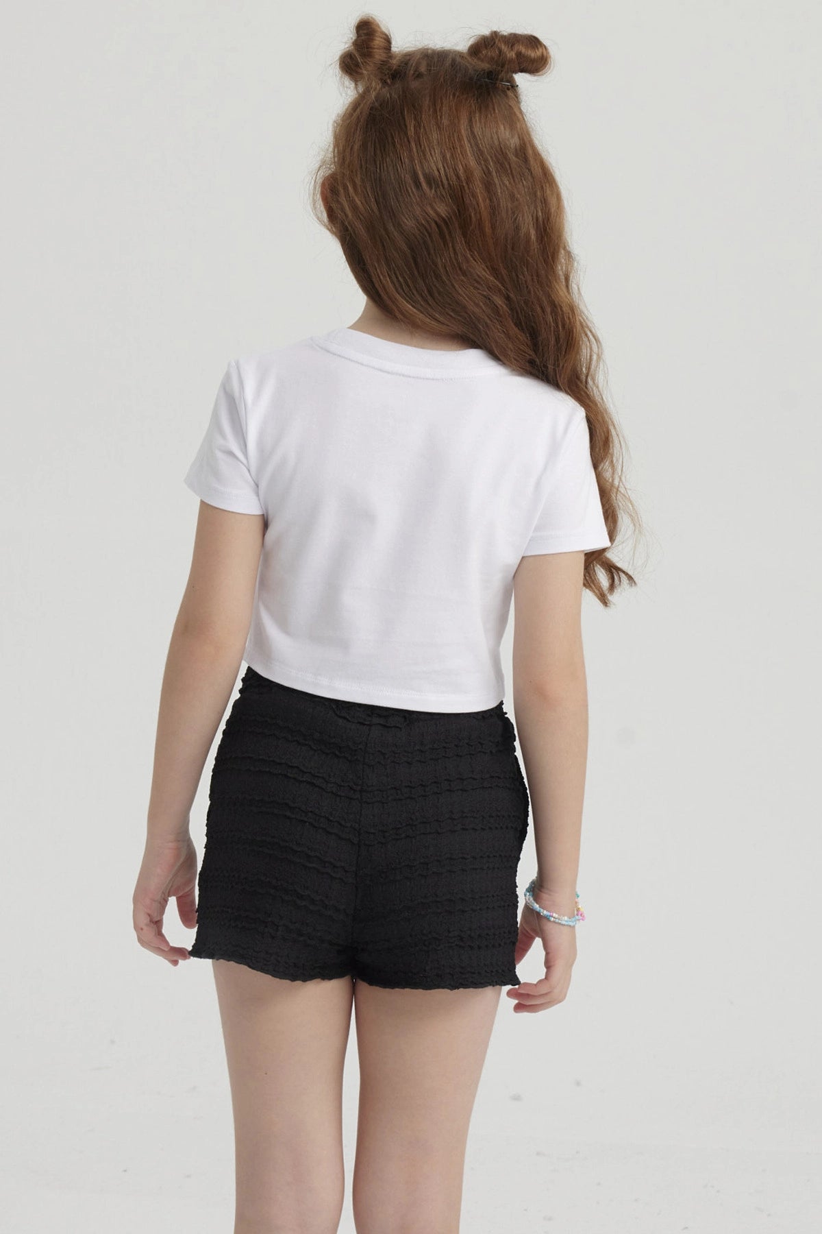 Polera Niña Print Basta Simétrica Blanco