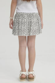 Falda Niña Short Viscosa Crudo