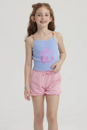 Peto Niña Rib Mostacilla Pabilo Celeste