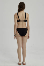 Traje de Baño Niña Bikini Arrugado Negro