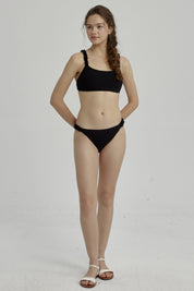 Traje de Baño Niña Bikini Arrugado Negro