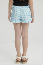 Short Niña Crep Celeste