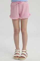 Short Niña Crep Rosado