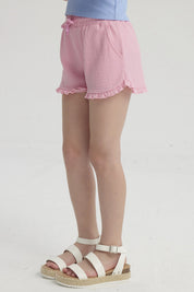 Short Niña Crep Rosado