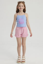 Short Niña Crep Rosado