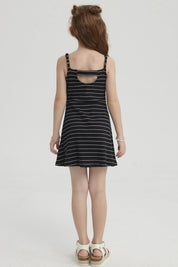 Vestido Niña Rayas Negro