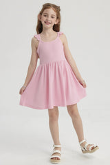 Vestido Niña Crep Rosado