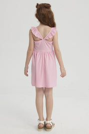 Vestido Niña Crep Rosado