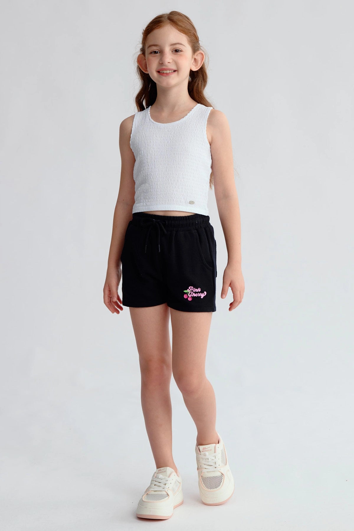 Short Niña Mini Print Negro