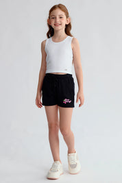 Short Niña Mini Print Negro