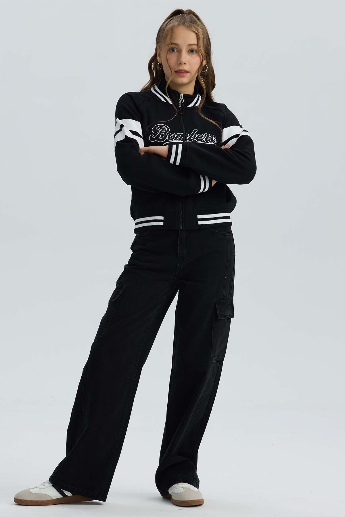 Chaqueta Niña College Negro