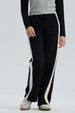 Pantalón Buzo Niña Recto Raya Costado Negro