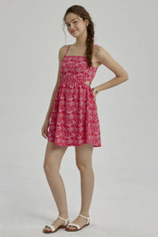 Vestido Niña Abertura En Costado Fucsia