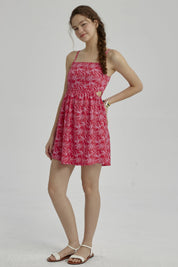 Vestido Niña Abertura En Costado Fucsia