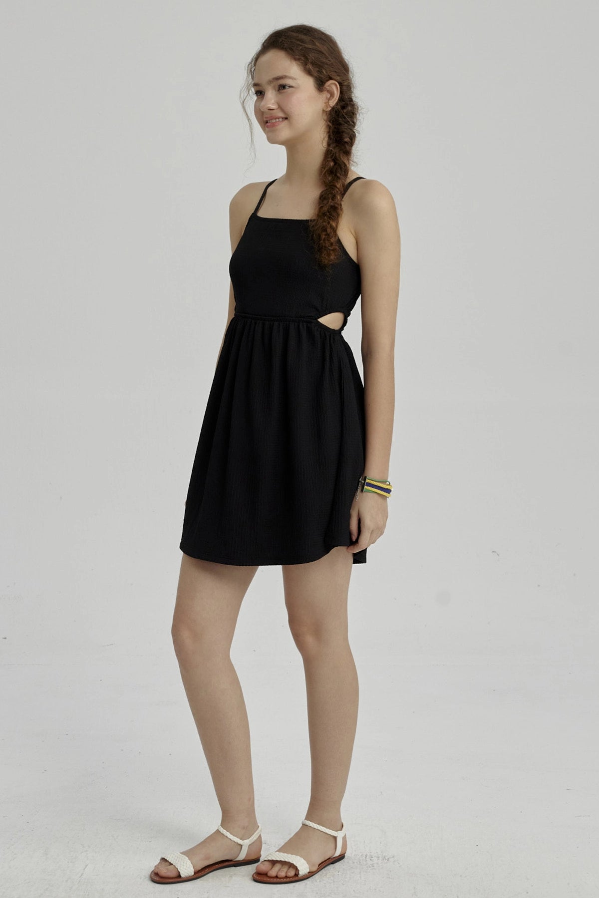 Vestido Niña Abertura En Costado Negro