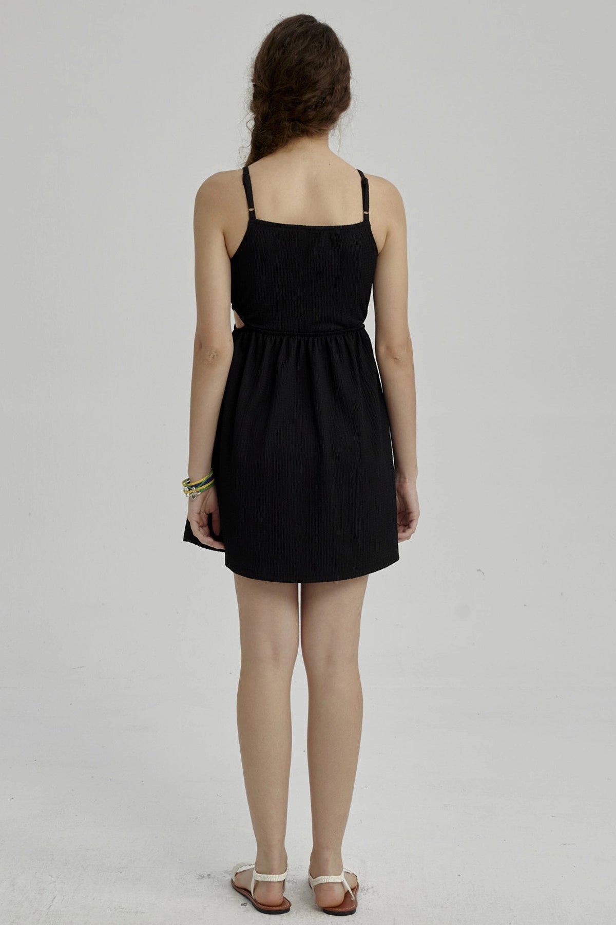 Vestido Niña Abertura En Costado Negro