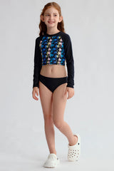 Traje de Baño Niña Polera Bikini Negro