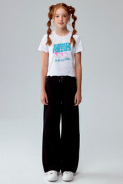 Pantalón Niña Parachute Con Bolsillo Negro