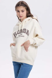 Polerón Niña Print College Beige