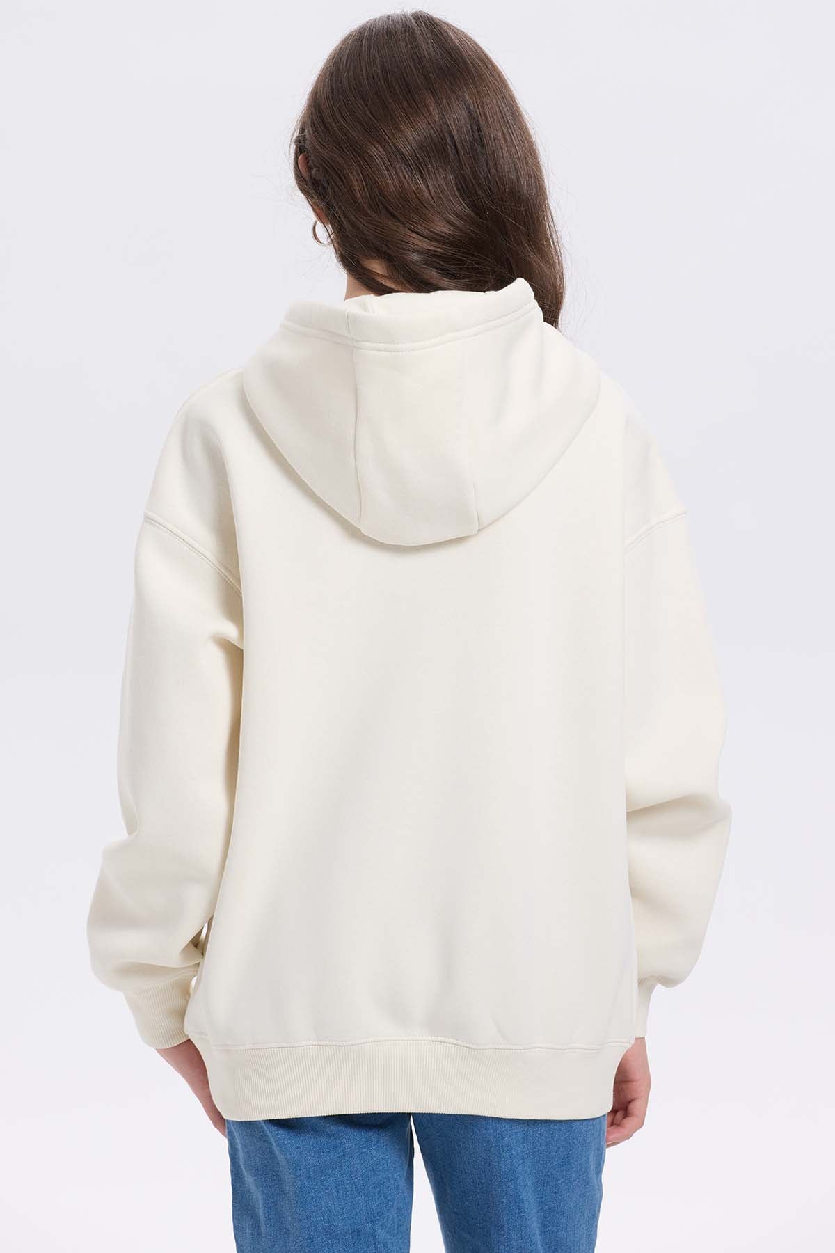 Polerón Niña Print College Beige