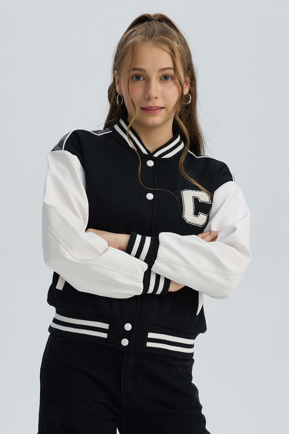 Chaqueta Niña Bomber Negro