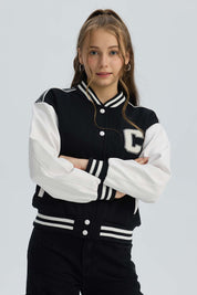 Chaqueta Niña Bomber Negro