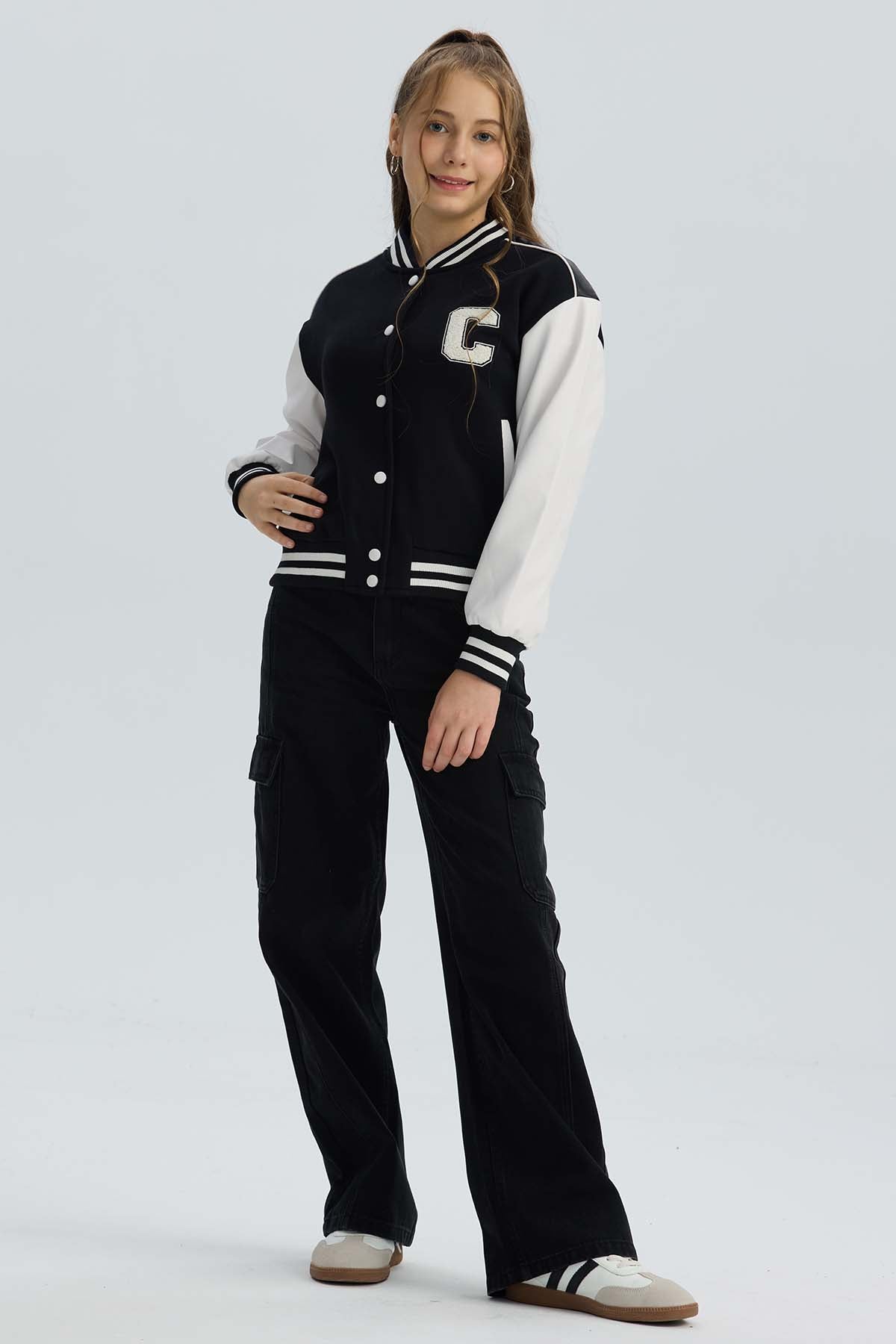 Chaqueta Niña Bomber Negro