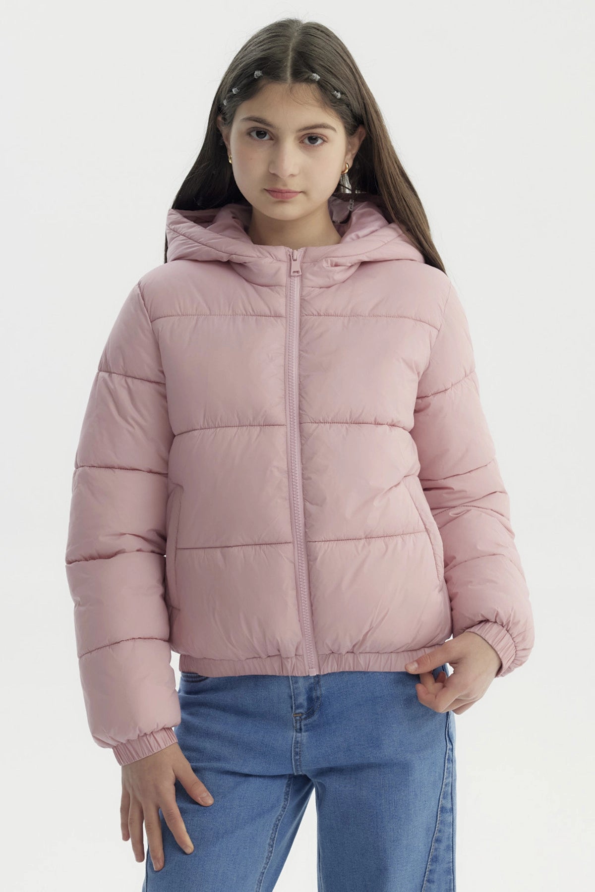 Parka Niña Básica Teen Rosado