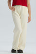 Pantalón Buzo Niña Wide Leg Beige