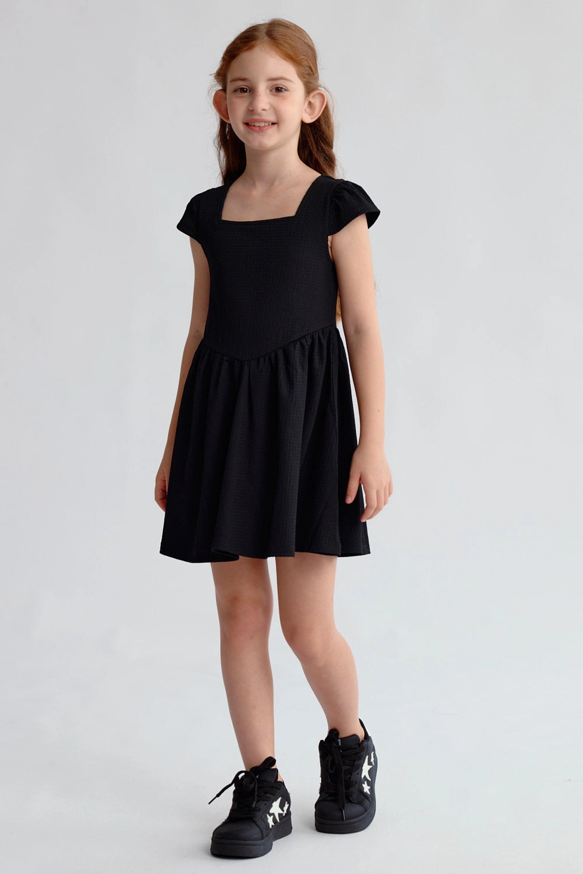 Vestido Niña Liso Print Negro