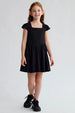 Vestido Niña Liso Print Negro