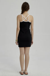 Vestido Niña Cruzado De Espalda Negro