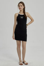 Vestido Niña Cruzado De Espalda Negro