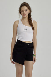 Peto Niña Tirante con Mostacilla Blanco