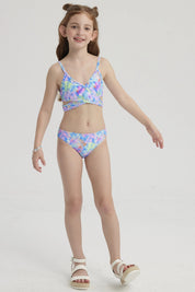 Traje de Baño Niña Bikini Teen Cruzado Azul