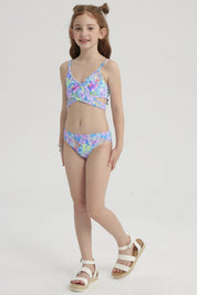 Traje de Baño Niña Bikini Teen Cruzado Azul